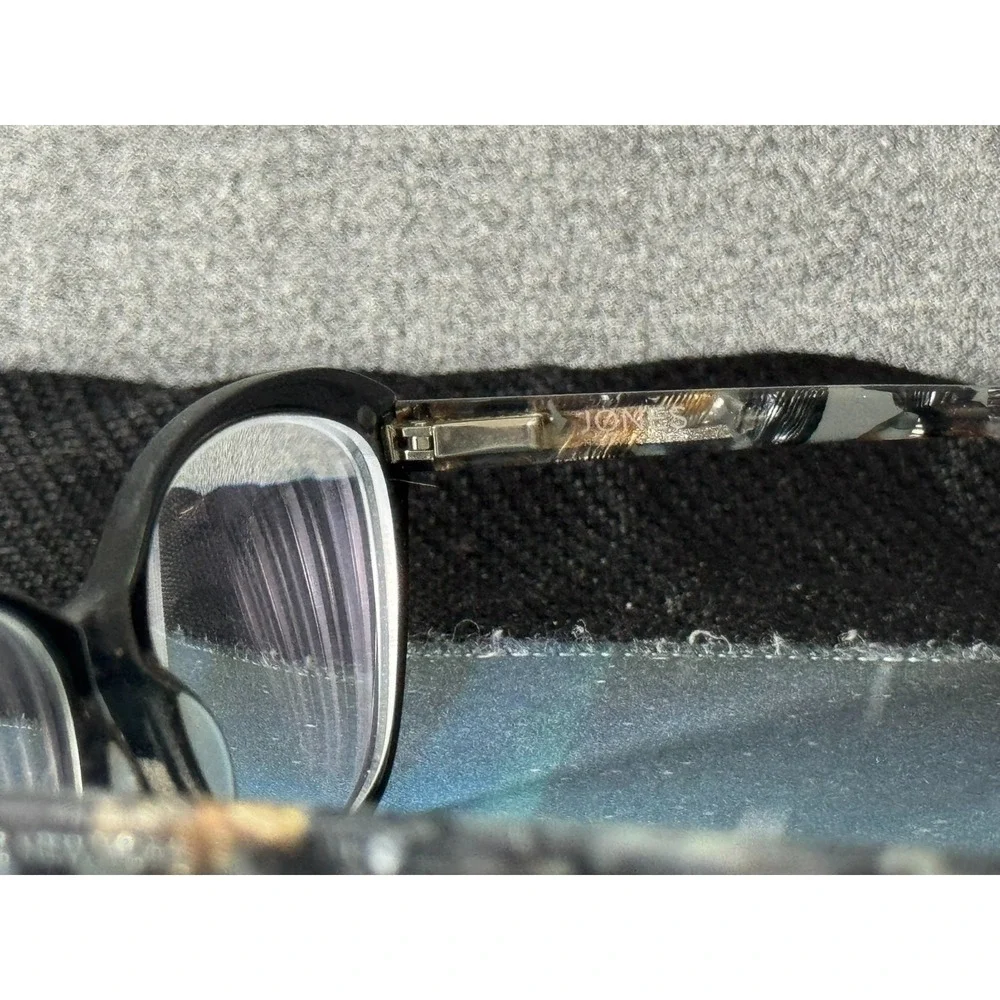 Jones New York J774 Women's Black Cat Eye Full Rim Eyeglasses Frame 57-18-145